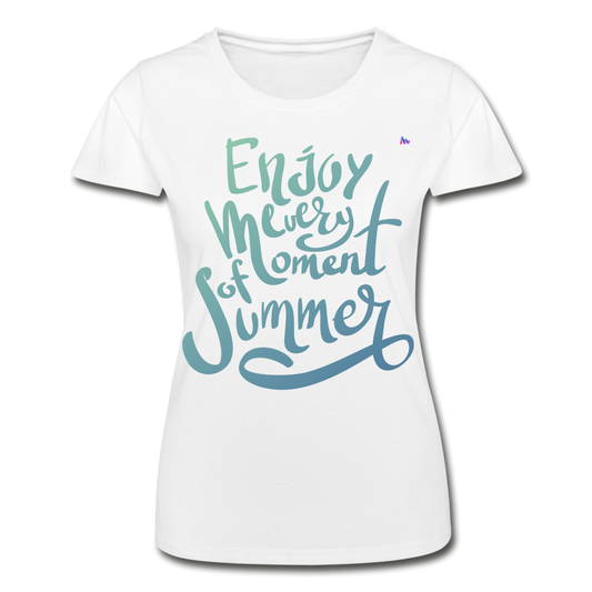 Camiseta de Fruit of the Loom"enjoy every moment of summer" - white