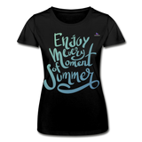 Camiseta de Fruit of the Loom"enjoy every moment of summer" - black