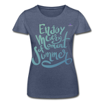 Camiseta de Fruit of the Loom"enjoy every moment of summer" - heather navy