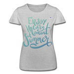 Camiseta de Fruit of the Loom"enjoy every moment of summer" - heather grey