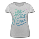 Camiseta de Fruit of the Loom"enjoy every moment of summer" - heather grey