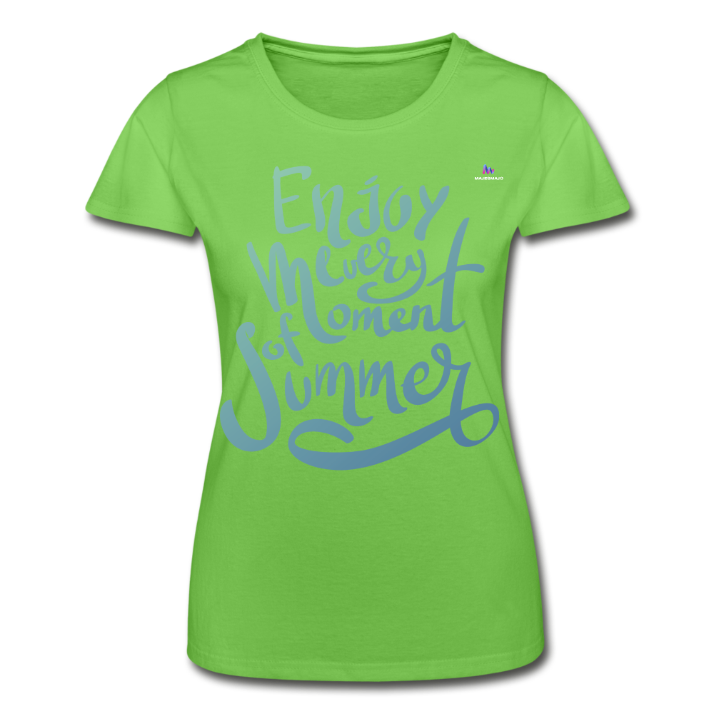 Camiseta de Fruit of the Loom"enjoy every moment of summer" - light green