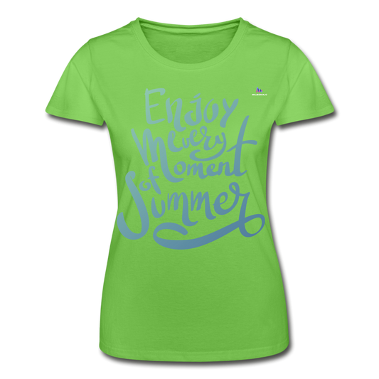 Camiseta de Fruit of the Loom"enjoy every moment of summer" - light green