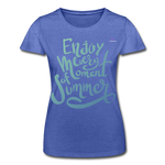 Camiseta de Fruit of the Loom"enjoy every moment of summer" - heather blue