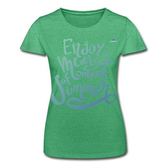 Camiseta de Fruit of the Loom"enjoy every moment of summer" - heather green
