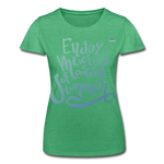 Camiseta de Fruit of the Loom"enjoy every moment of summer" - heather green