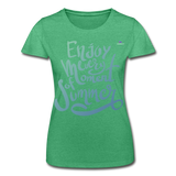 Camiseta de Fruit of the Loom"enjoy every moment of summer" - heather green