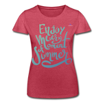 Camiseta de Fruit of the Loom"enjoy every moment of summer" - heather red