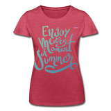 Camiseta de Fruit of the Loom"enjoy every moment of summer" - heather red