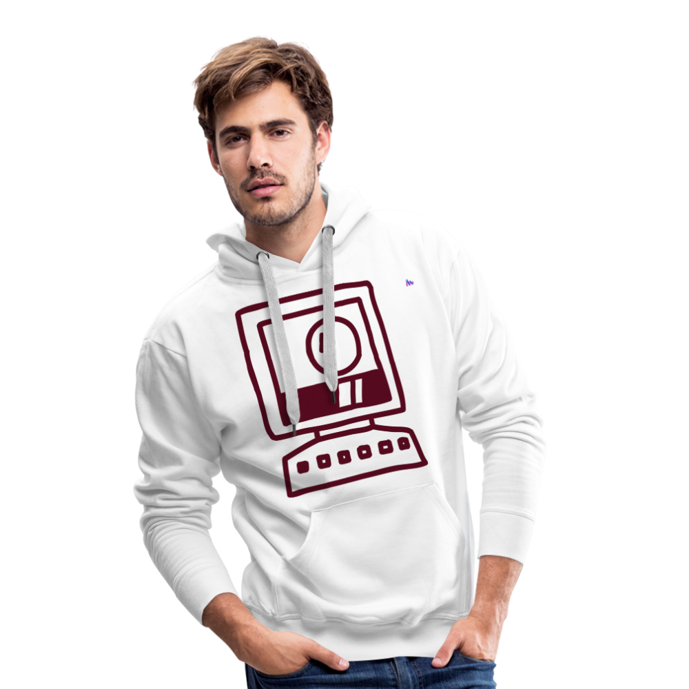Sudadera con capucha premium"computer" - white