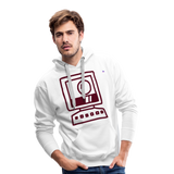 Sudadera con capucha premium"computer" - white