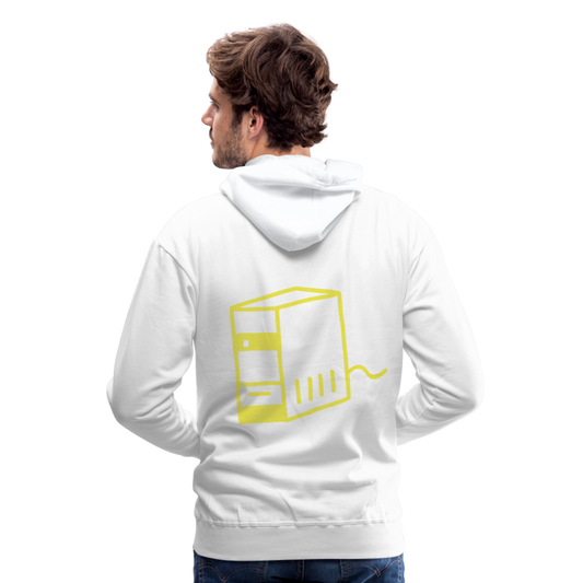 Sudadera con capucha premium"computer" - white