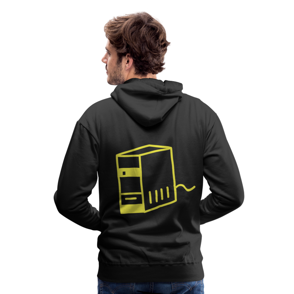 Sudadera con capucha premium"computer" - black