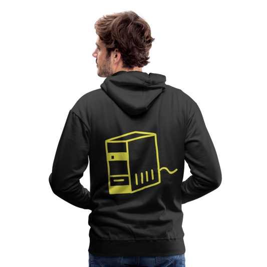 Sudadera con capucha premium"computer" - black