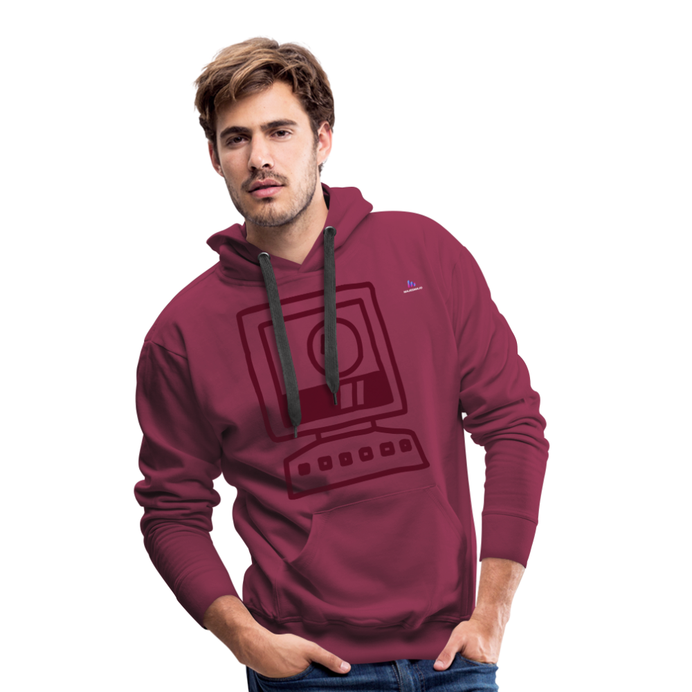 Sudadera con capucha premium"computer" - bordeaux