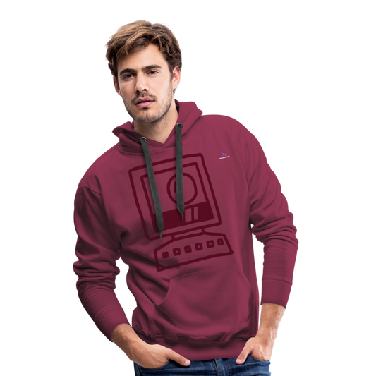 Sudadera con capucha premium"computer" - bordeaux