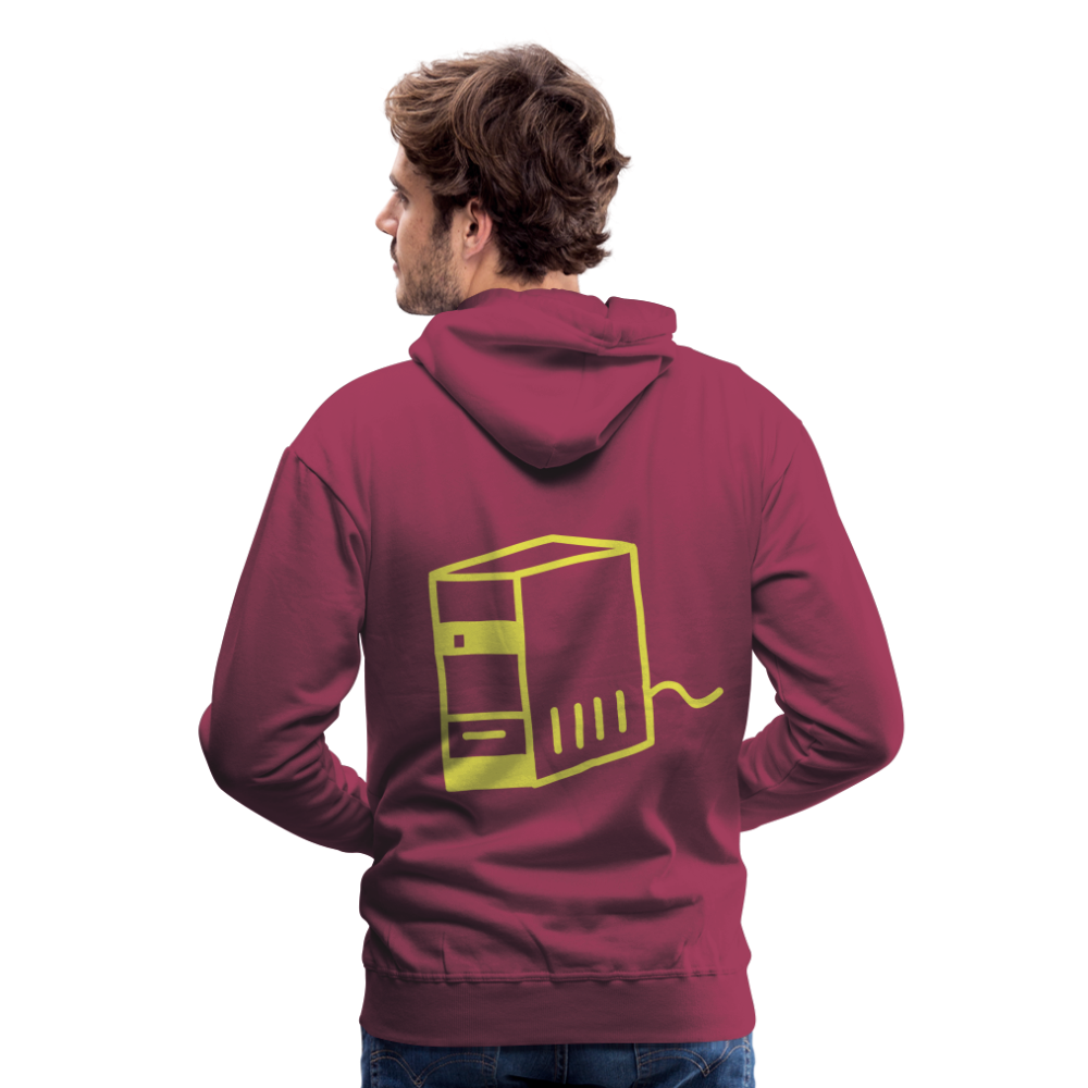 Sudadera con capucha premium"computer" - bordeaux