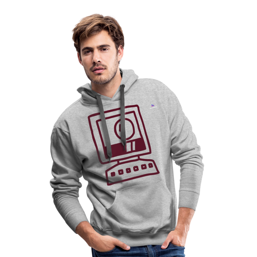 Sudadera con capucha premium"computer" - heather grey