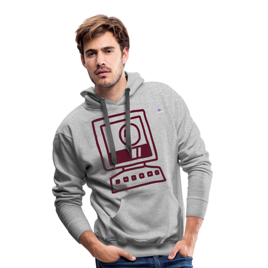 Sudadera con capucha premium"computer" - heather grey