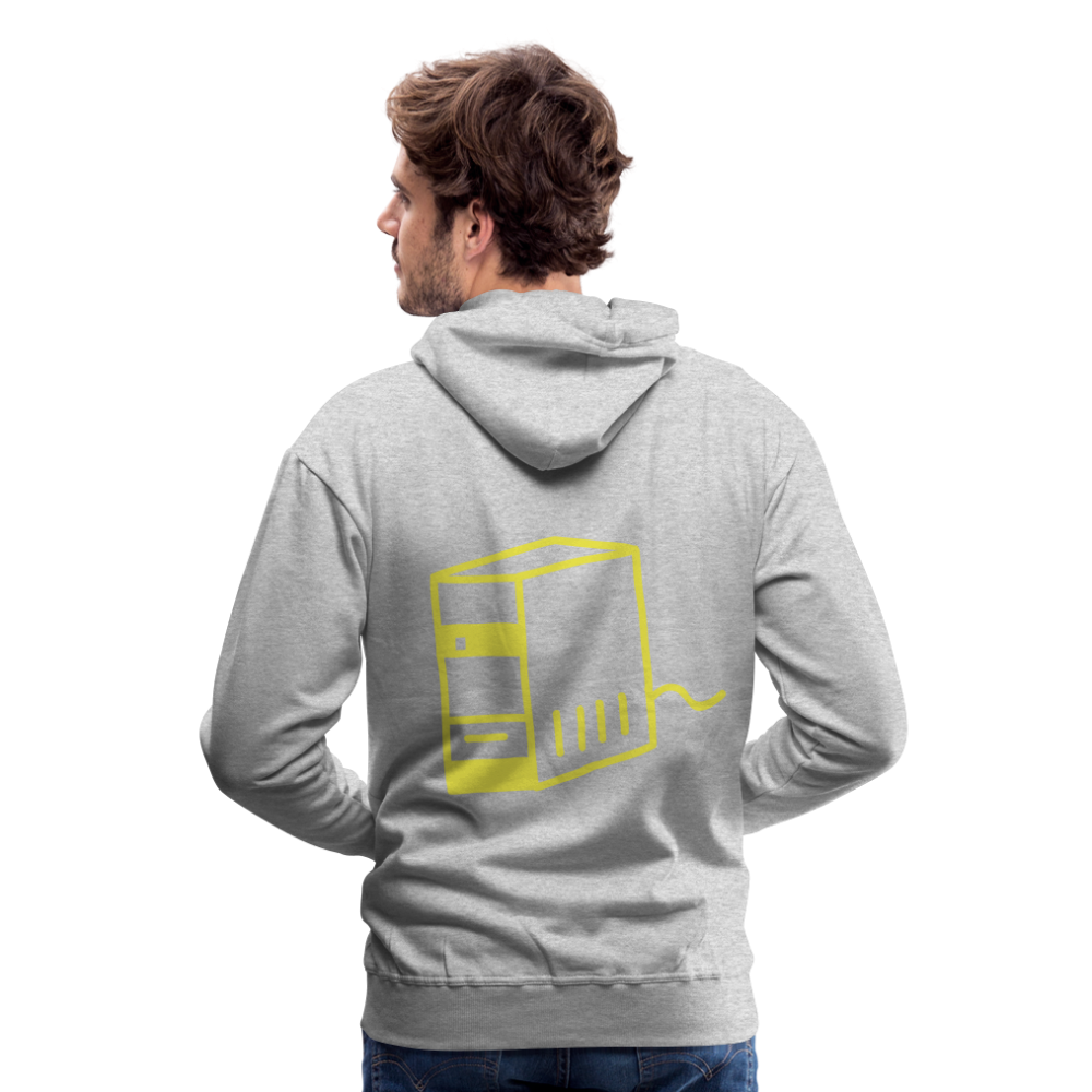 Sudadera con capucha premium"computer" - heather grey