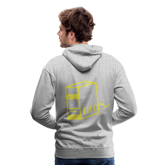 Sudadera con capucha premium"computer" - heather grey