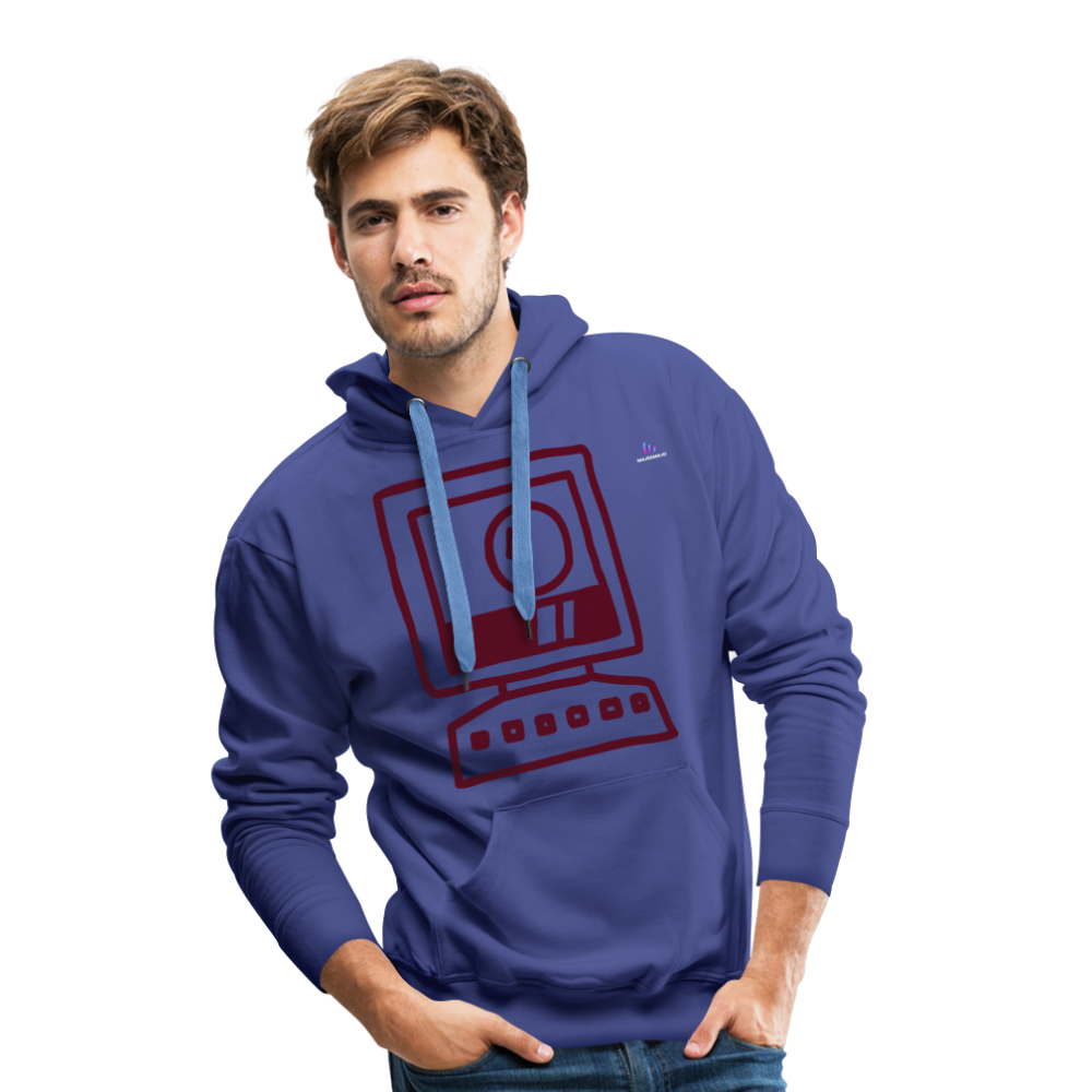 Sudadera con capucha premium"computer" - royal blue