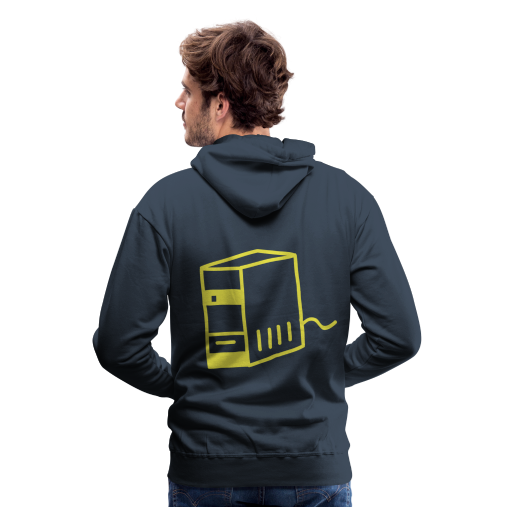 Sudadera con capucha premium"computer" - navy