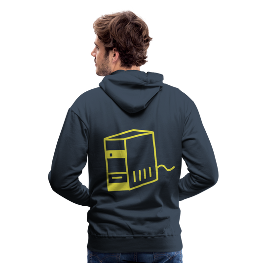 Sudadera con capucha premium"computer" - navy