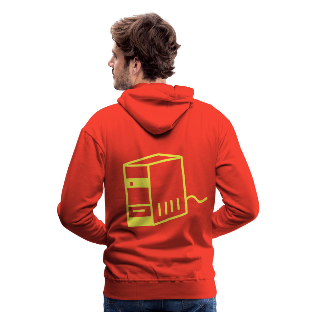 Sudadera con capucha premium"computer" - red