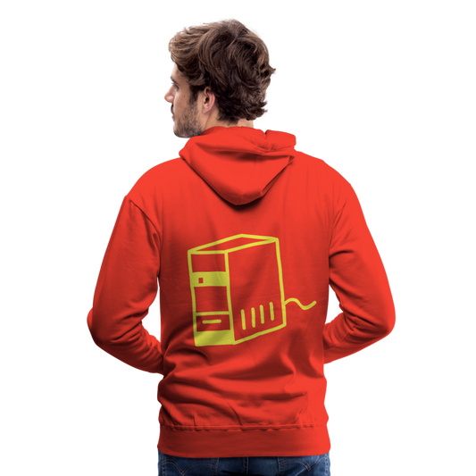 Sudadera con capucha premium"computer" - red