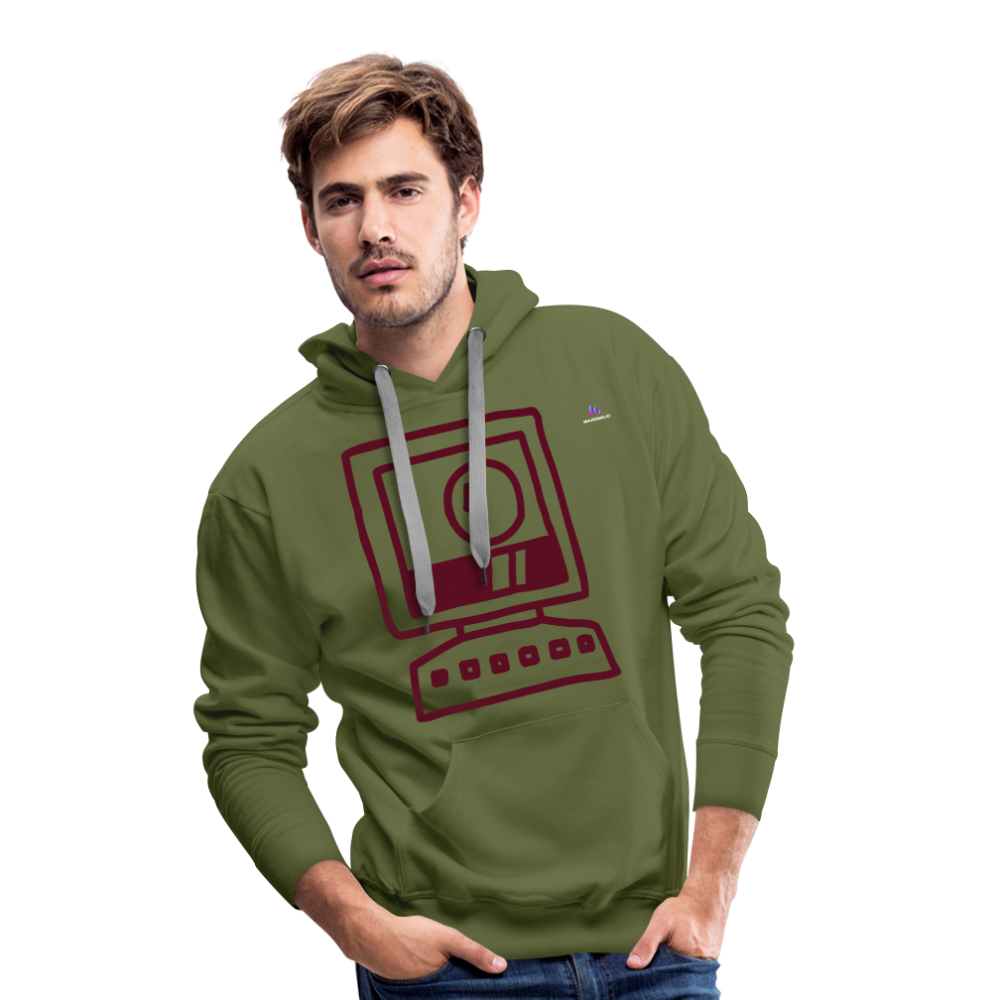 Sudadera con capucha premium"computer" - olive green