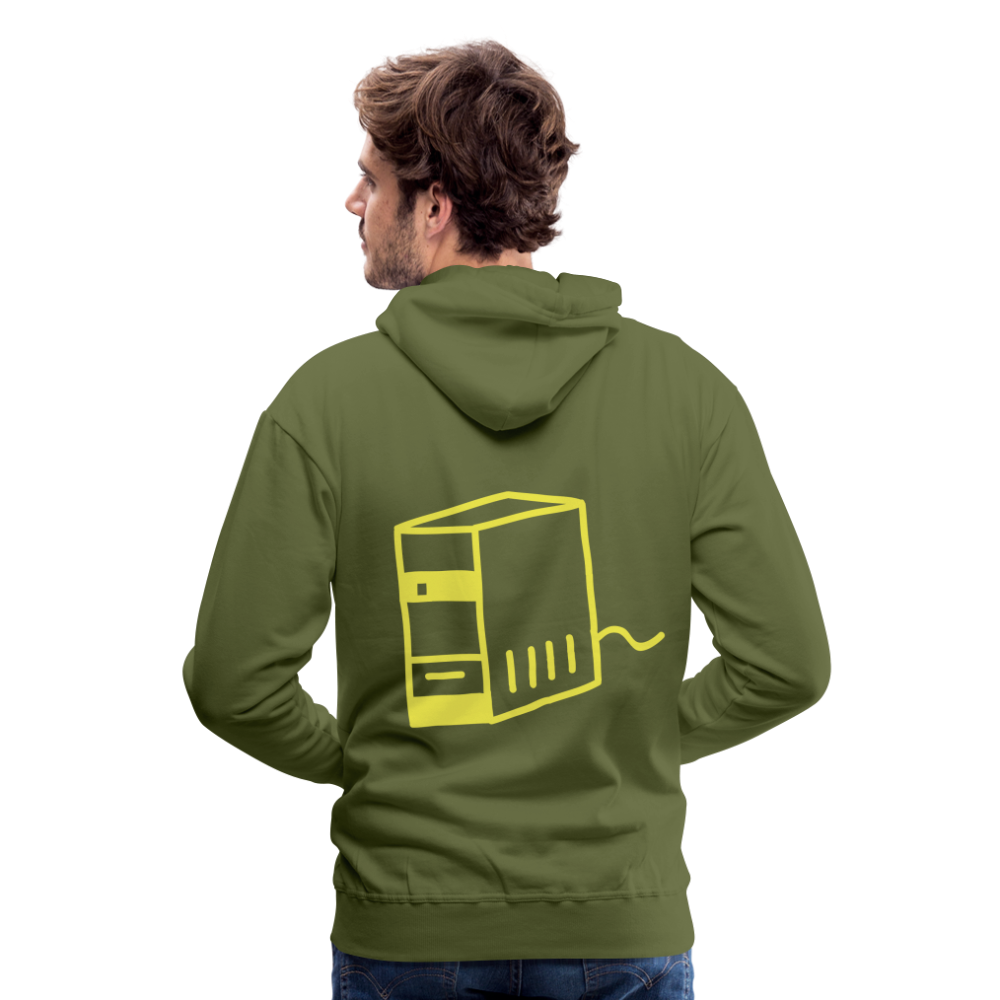 Sudadera con capucha premium"computer" - olive green