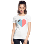 Camiseta orgánica premium"Heart two Colours Simple" - white