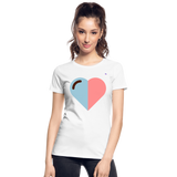 Camiseta orgánica premium"Heart two Colours Simple" - white