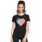 Camiseta orgánica premium"Heart two Colours Simple" - black