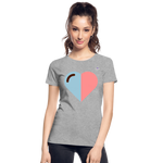 Camiseta orgánica premium"Heart two Colours Simple" - heather grey