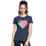 Camiseta orgánica premium"Heart two Colours Simple" - navy