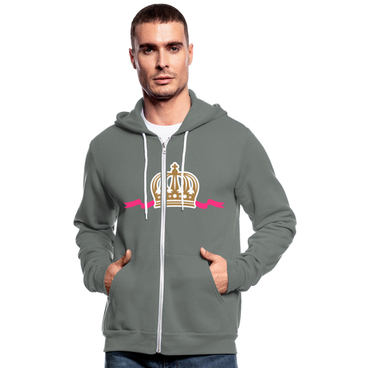 Nuestra chaqueta con capucha de Bella + Canvas"Crown" - grey