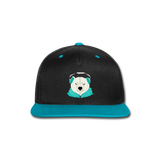 Gorra contraste Snapback"headphones" - black/teal