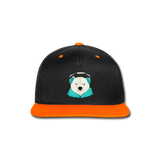 Gorra contraste Snapback"headphones" - black/neon orange