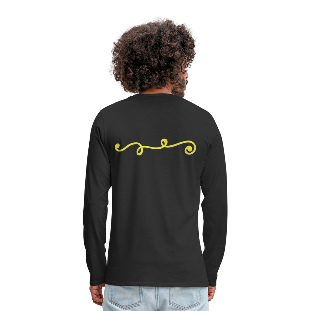 Camiseta de manga larga premium"line" - black