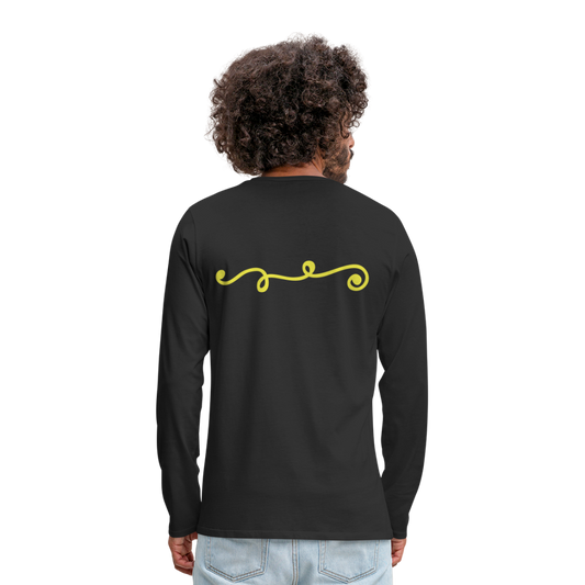 Camiseta de manga larga premium"line" - black