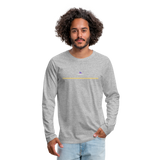 Camiseta de manga larga premium"line" - heather grey