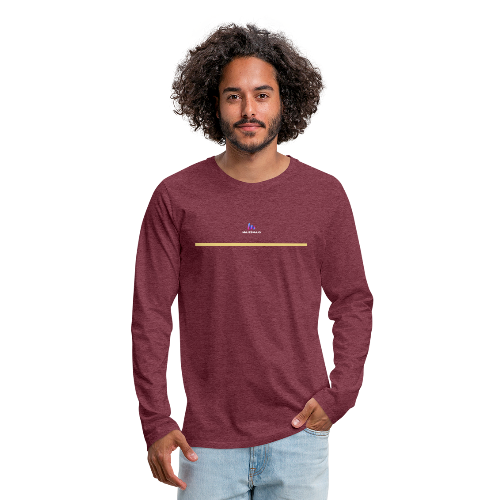 Camiseta de manga larga premium"line" - heather burgundy