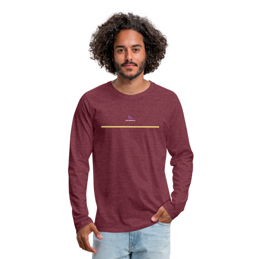 Camiseta de manga larga premium"line" - heather burgundy