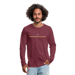 Camiseta de manga larga premium"line" - heather burgundy