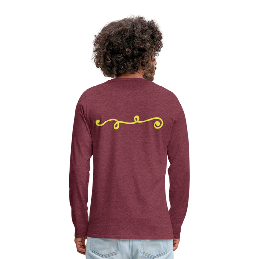 Camiseta de manga larga premium"line" - heather burgundy