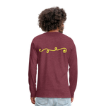 Camiseta de manga larga premium"line" - heather burgundy