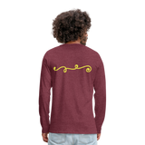 Camiseta de manga larga premium"line" - heather burgundy