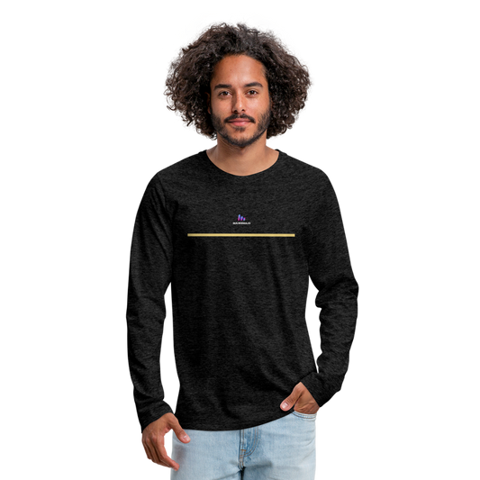 Camiseta de manga larga premium"line" - charcoal grey